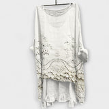 Ella - Blusa com bainha dupla