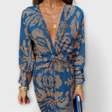 Oriana - Vestido Elegante com Mangas Longas