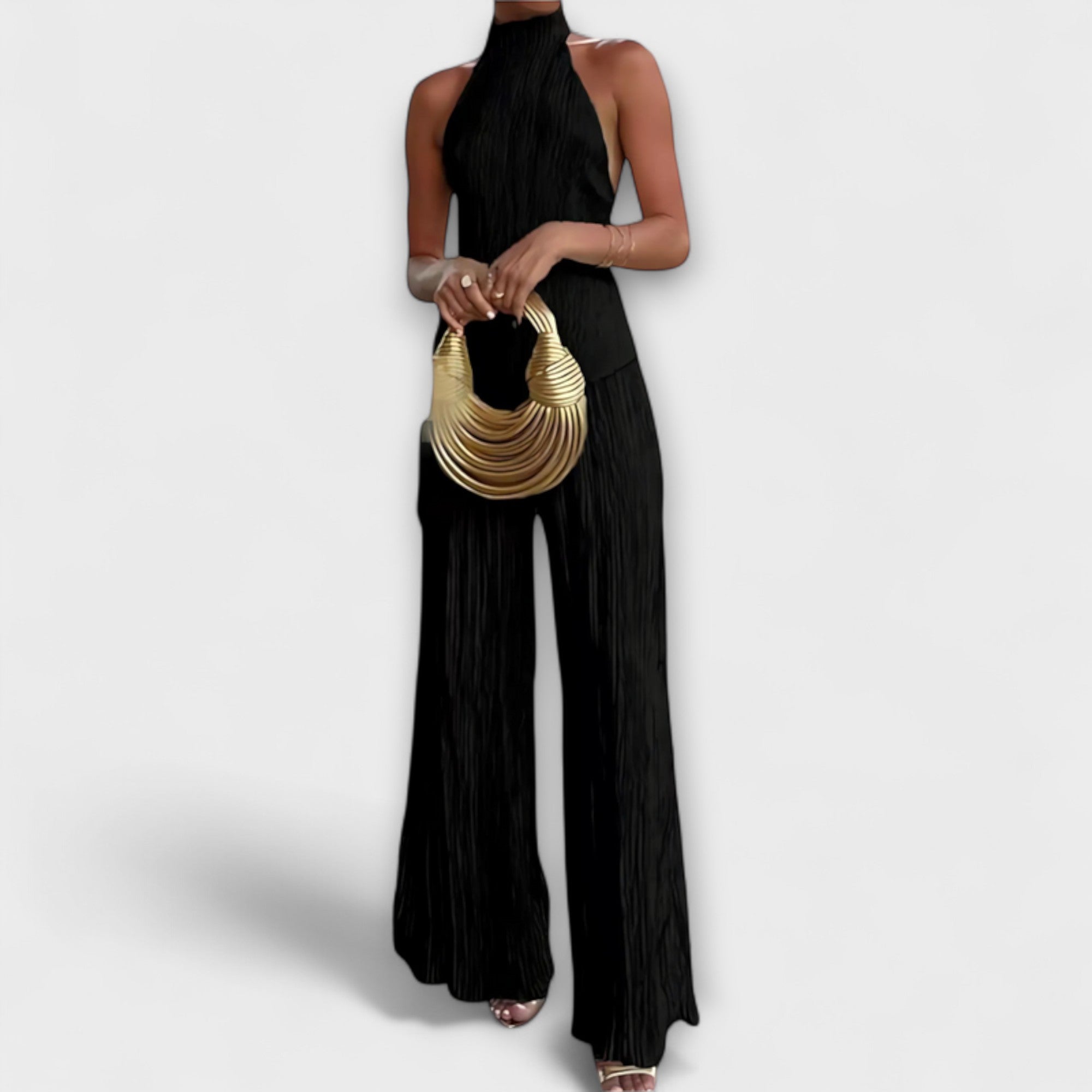 Pilarica - Elegante conjunto plissado assimétrico