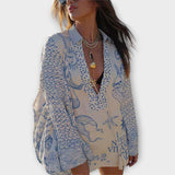 Liv - Conjunto de Camisa e Calções em Satin com Franja