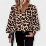 Sara - Blusa Elegante com Padrão de Leopardo