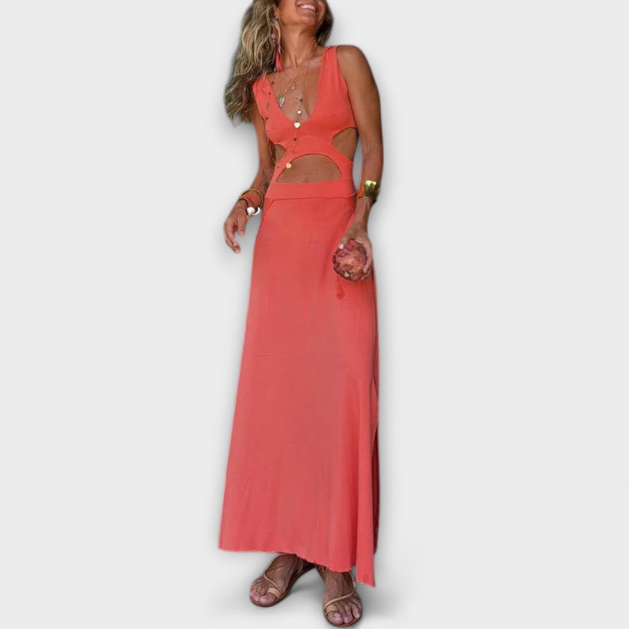 Ella - Vestido Stretch com Recortes Tie-Dye Eleanor