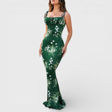 Thalia - Vestido de Festa com Estampado Floral e Alças Amarradas