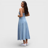 Lux - Vestido Sem Alças Denim Azul