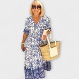 Caitlin - Vestido de flores elegante com um design leve
