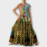 Amara - Vestido Plissado com Estampado Animal