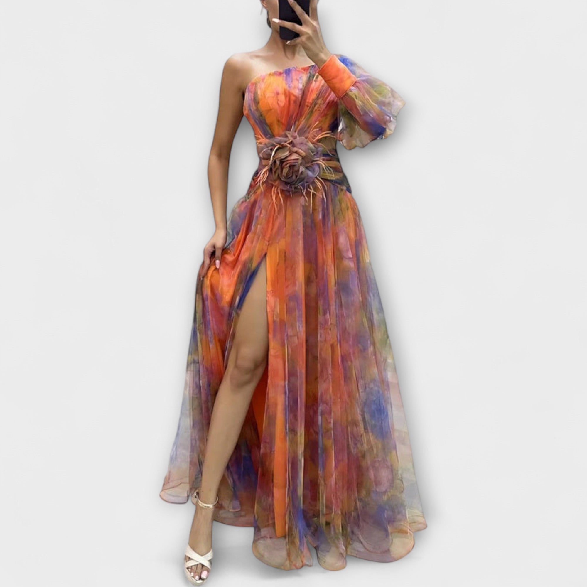 Minna – Vestido Maxi Amelie Assimétrico