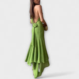 Elodie - Elegante vestido maxi assimétrico