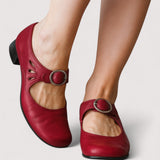 Clara - Elegantes Sapatos de Salto Alto em Couro Sintético
