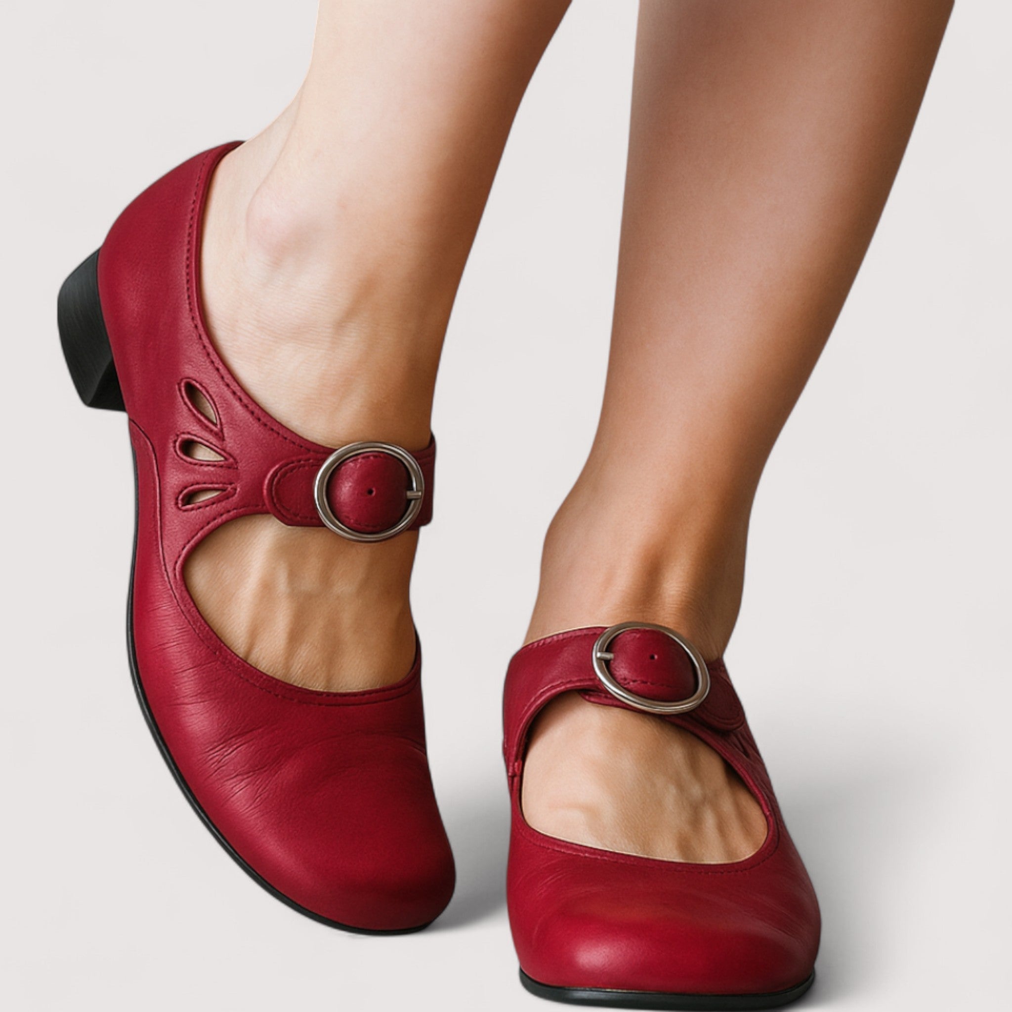 Clara - Elegantes Sapatos de Salto Alto em Couro Sintético