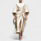 Vestido Longo de Cetim Luxuoso