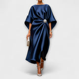 Vestido Longo de Cetim Luxuoso