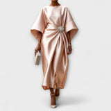 Vestido Longo de Cetim Luxuoso