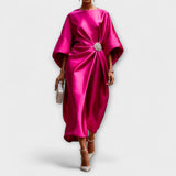 Vestido Longo de Cetim Luxuoso
