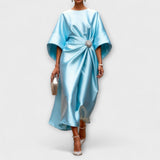 Vestido Longo de Cetim Luxuoso