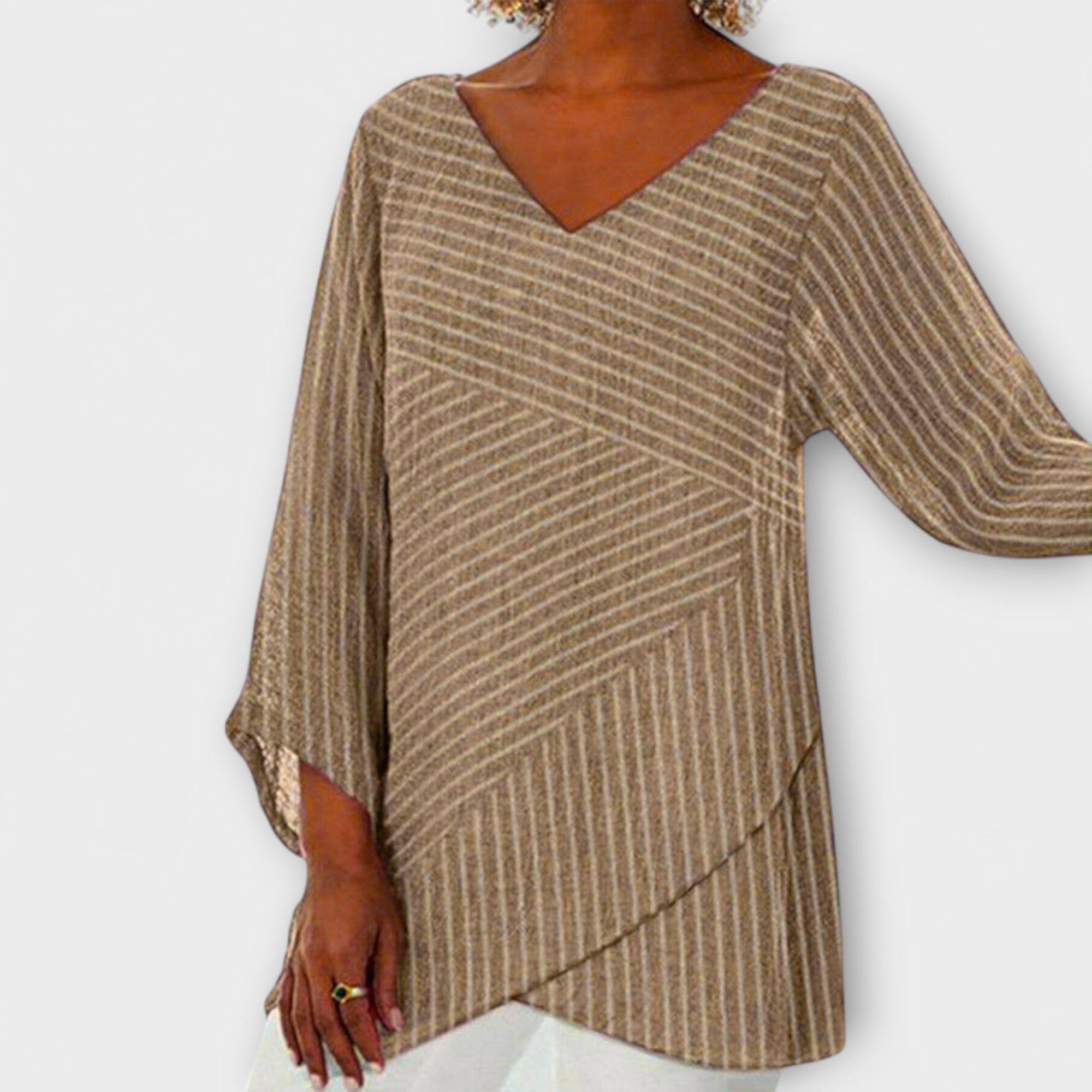 Penelope - Top Drapé Listrado