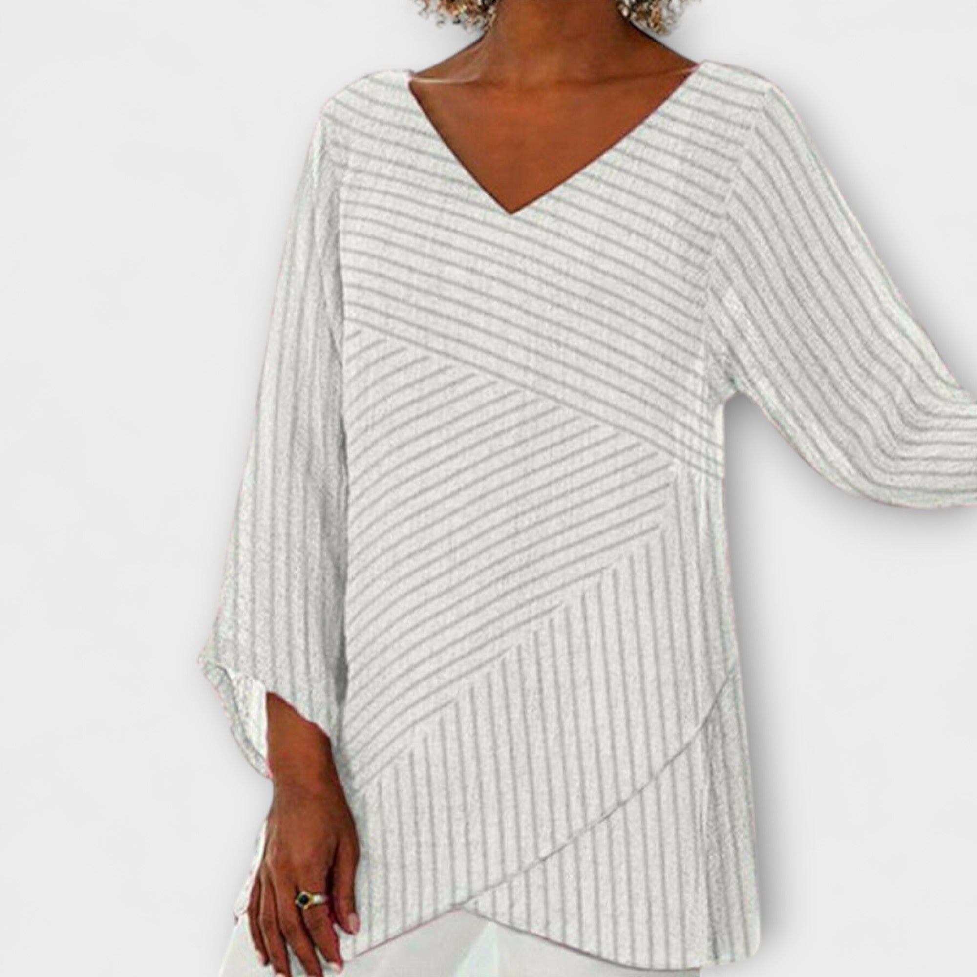 Penelope - Top Drapé Listrado