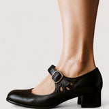 Clara - Elegantes Sapatos de Salto Alto em Couro Sintético