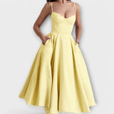 Mélie – Vestido de Verão Leve com Detalhe de Corpete