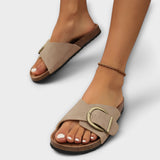 Margie - Sandálias de Cortiça para Mulheres com Design de Correia com Fivela