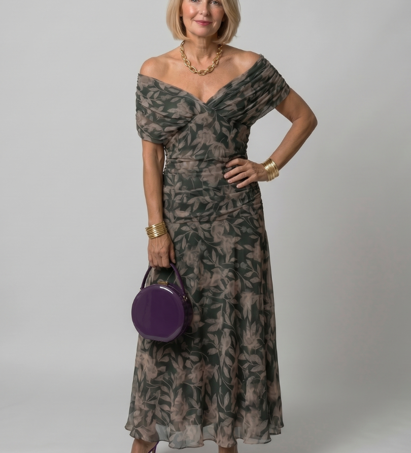 Calen | Vestido Midi Off-Shoulder