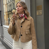 Dorothea | Casaco Curto em Imitação de Couro Suave