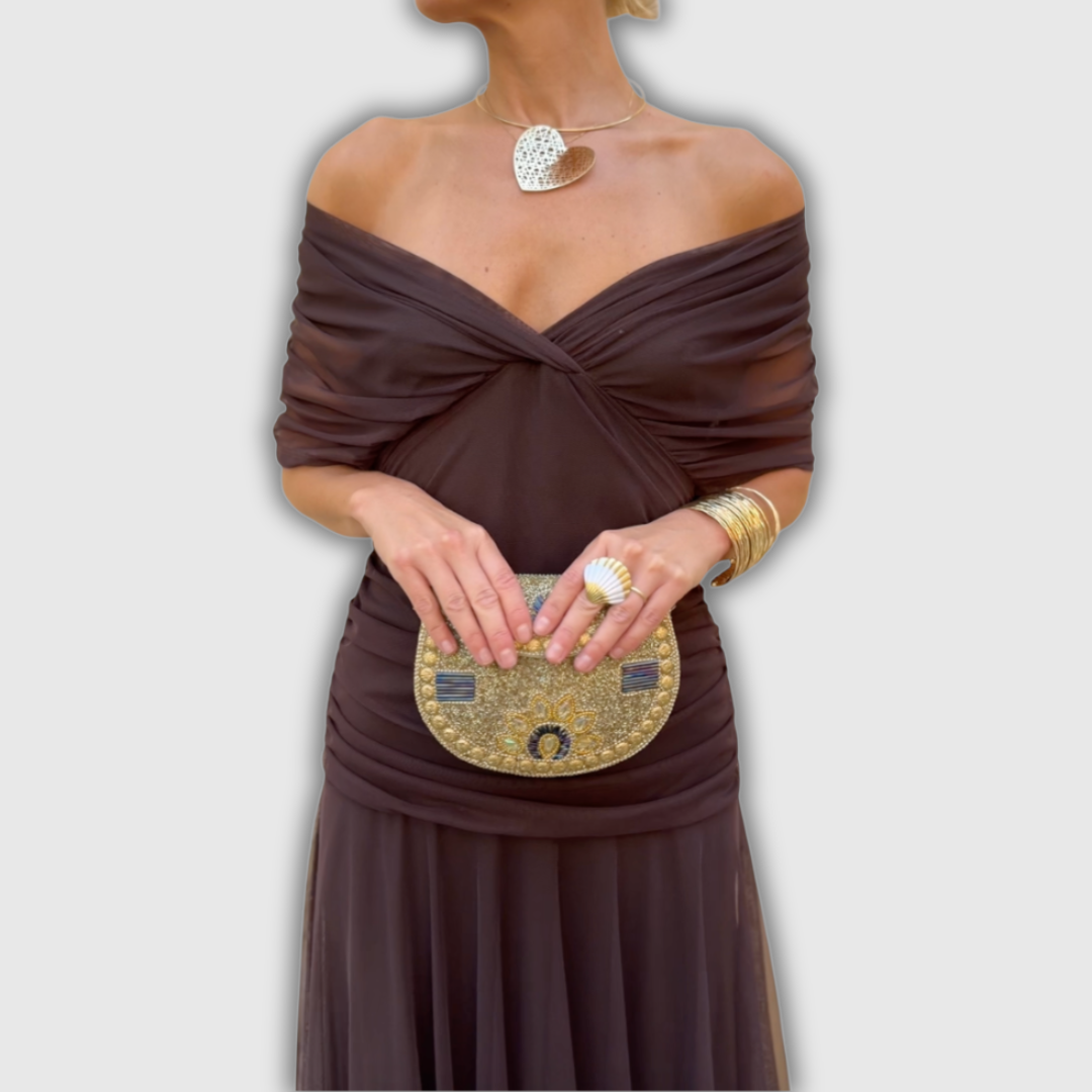 Florendra | Vestido floral longo com decote em V