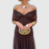 Florendra | Vestido floral longo com decote em V
