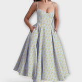 Mélie – Vestido de Verão Leve com Detalhe de Corpete