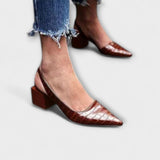 Bethany - Slingbacks Irregulares com Saltos Robustos