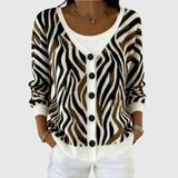 Cardigan de malha confortável com botões