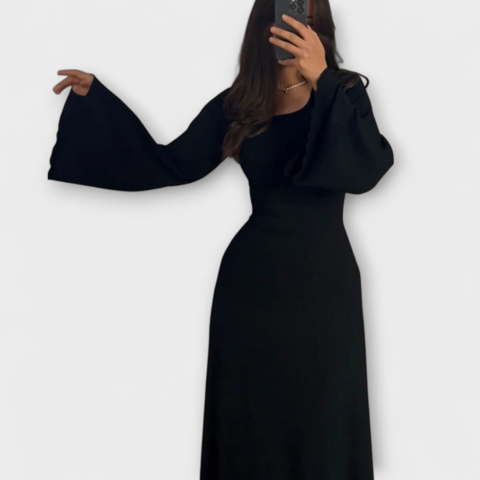 Jocelyn - Vestido de Malha Elegante com Detalhe na Cintura