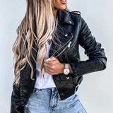Annegret | Jaqueta Biker Curta em Preto