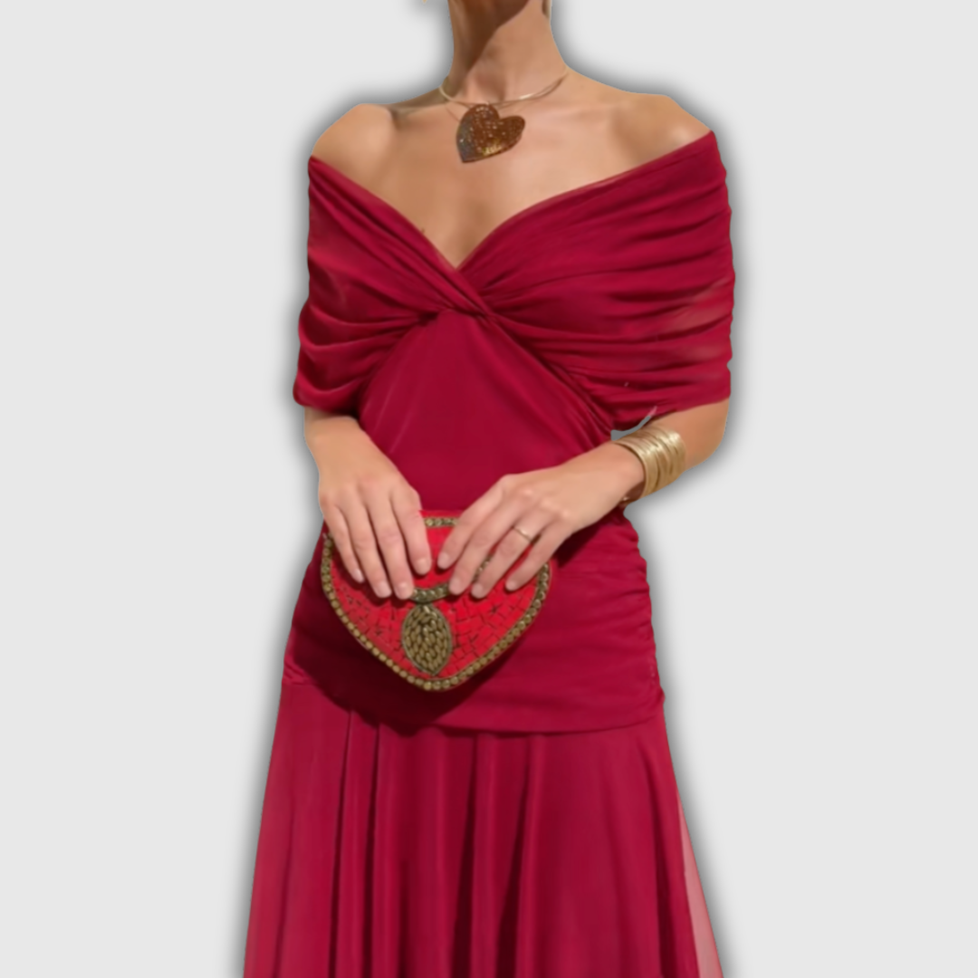 Florendra | Vestido floral longo com decote em V