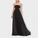 Mireille - Elegante Vestido Maxi Plissado com Cutout