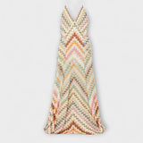 Remi - Vestido Maxi de Padrão de Escamas Coloridas Missoni