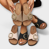 Margie - Sandálias de Cortiça para Mulheres com Design de Correia com Fivela