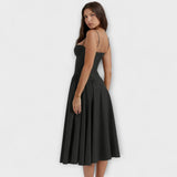 Rosalie - Vestido de corpete sem mangas refinado