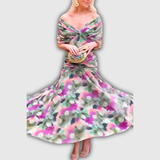 Florendra | Vestido floral longo com decote em V