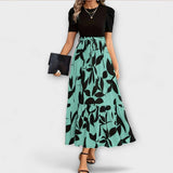 Luna - Vestido de Verão com Padrão Floral e Decote Redondo