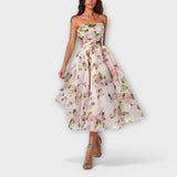Elegante Vestido Midi de Chiffon