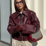Theresia | Bomberjacke Curta em Bordeaux