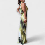 Vestido Maxi Clássico Tie-Dye Gradient