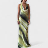 Vestido Maxi Clássico Tie-Dye Gradient