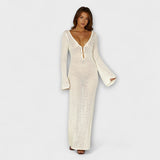 Anne - Vestido de Praia Branco Luna