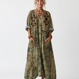 Aleta | Vestido Midi Oversize com Botões e Bolsos