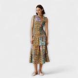 Vestido Midi Botânico Multicolorido