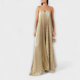 Michelle - Vestido Maxi Sweetheart em Laranja Floral