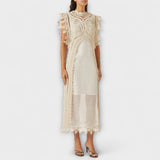 Mira - Vestido Maxi de Organza Trançado