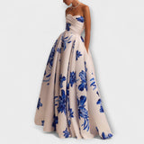 Rosalie - Elegante Maxi Vestido de Flores Off-Shoulder